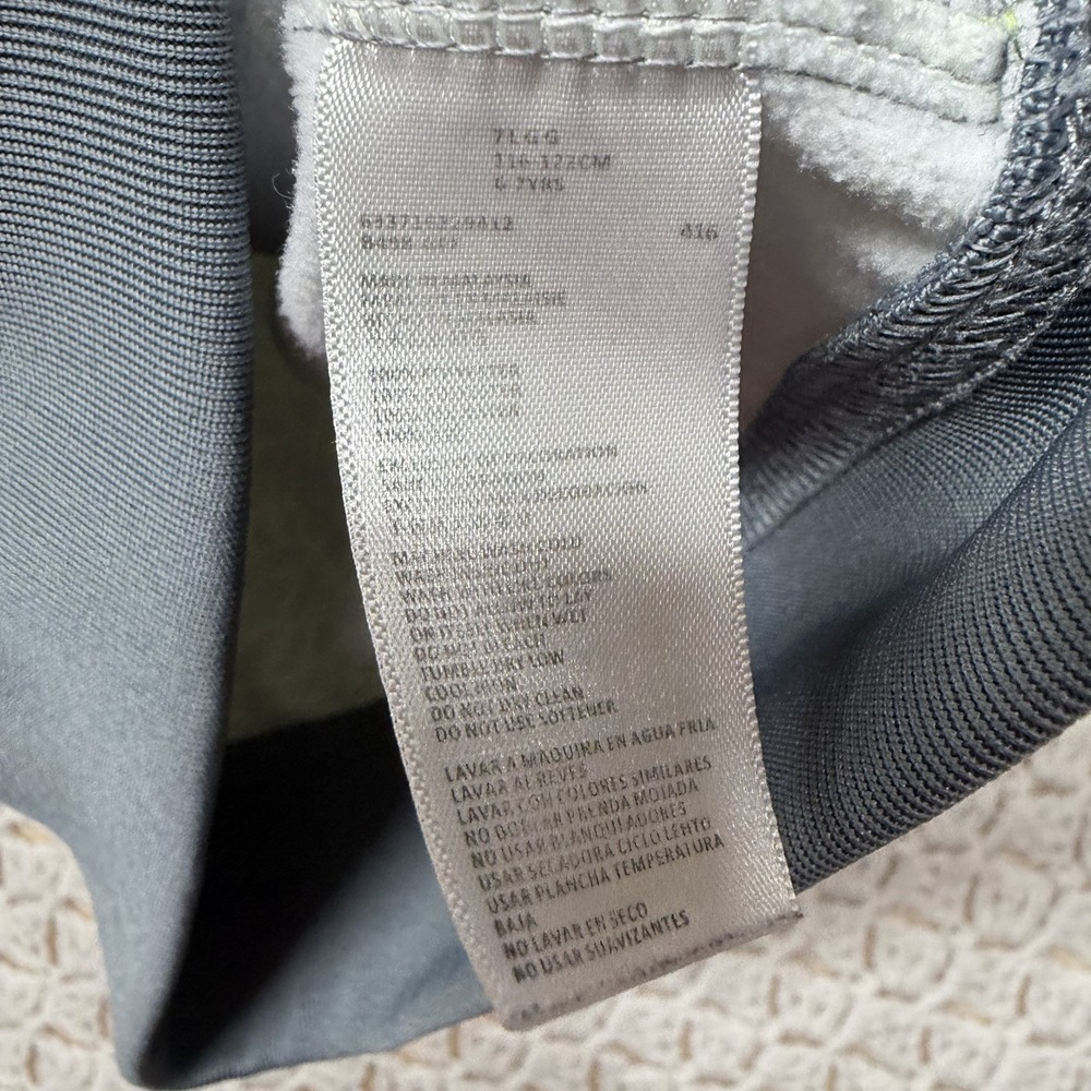 Nike Dri Fit Therma Hoodie Sweatshirt Youth Boys Size 7 Green Gray‎ Geometric - Picture 7 of 8